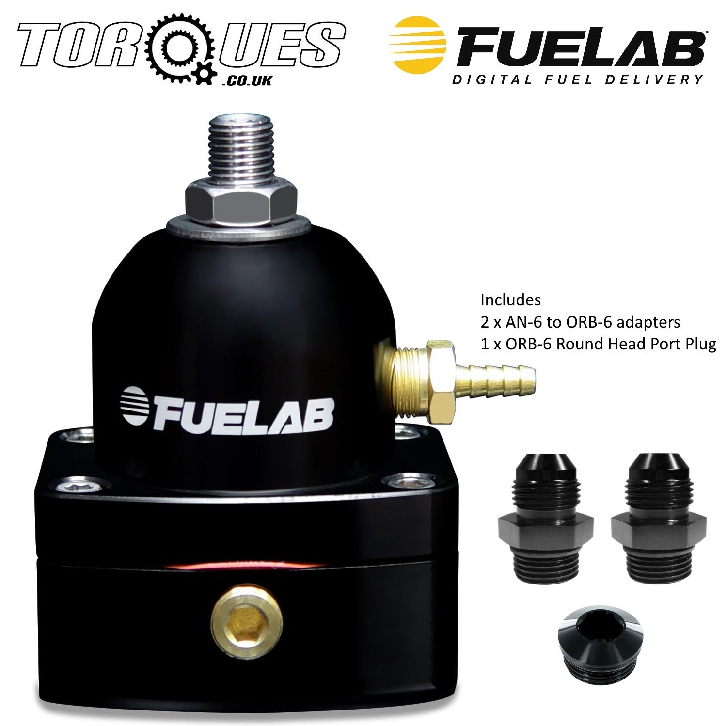Fuelab Carburettor an-6 Adjustable Fuel Pressure Regulator 4-12 Psi