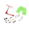 Mini Finger Toy Alloy Scooter Skateboard With Pants Shoes Tools For