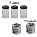 Set Of 3 Watch Cleaning Jar & 2 Watch Cleaning Basket - Fits Elma &