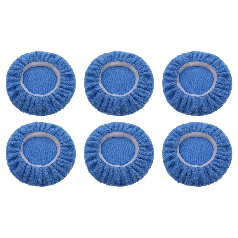 6 Pack Microfiber Wax Applicator Pads With Handle For Car Wax
