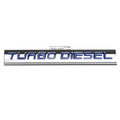 Bumper Sticker Metal Emblem Decal Trim Badge Polish Chrome Blue Turbo