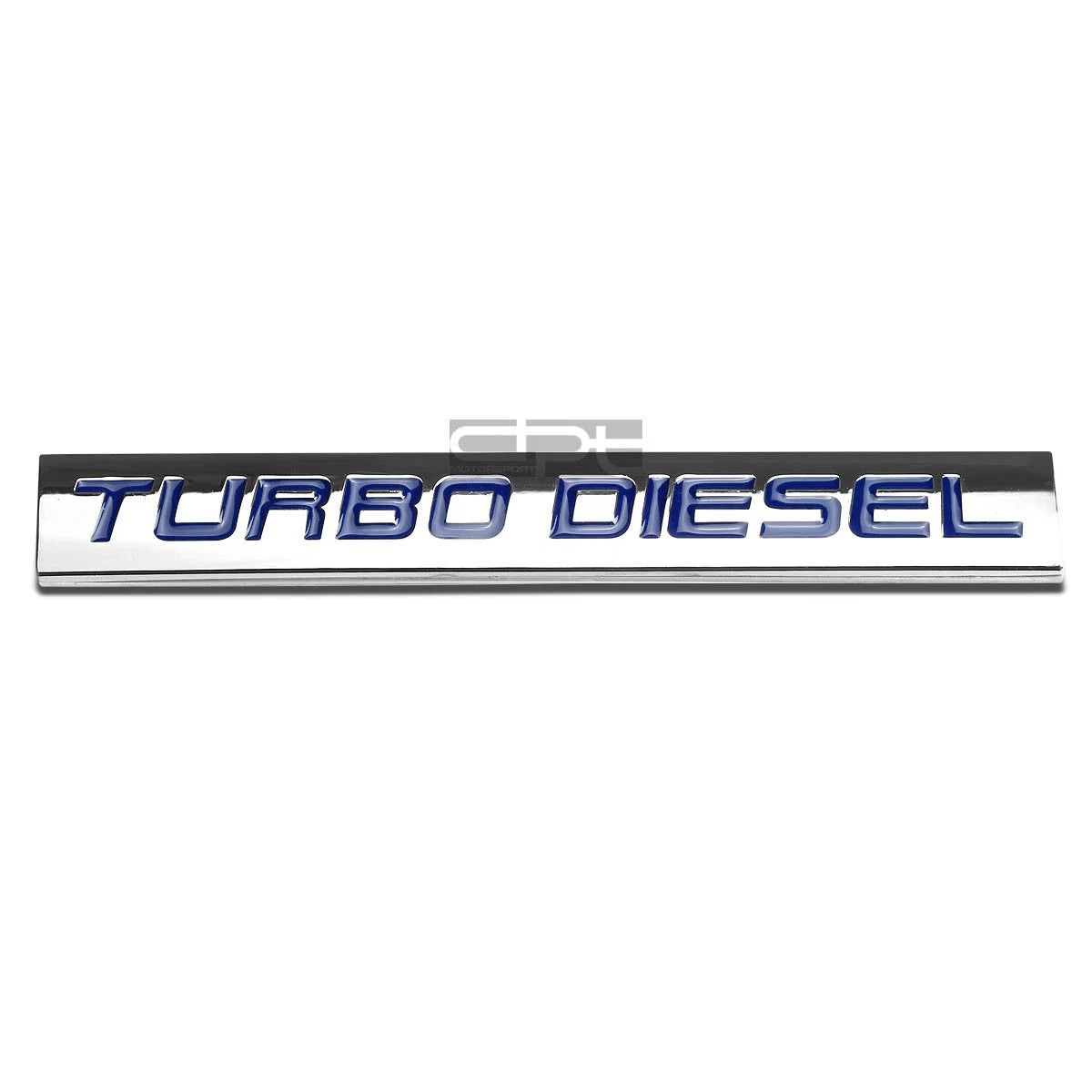Bumper Sticker Metal Emblem Decal Trim Badge Polish Chrome Blue Turbo