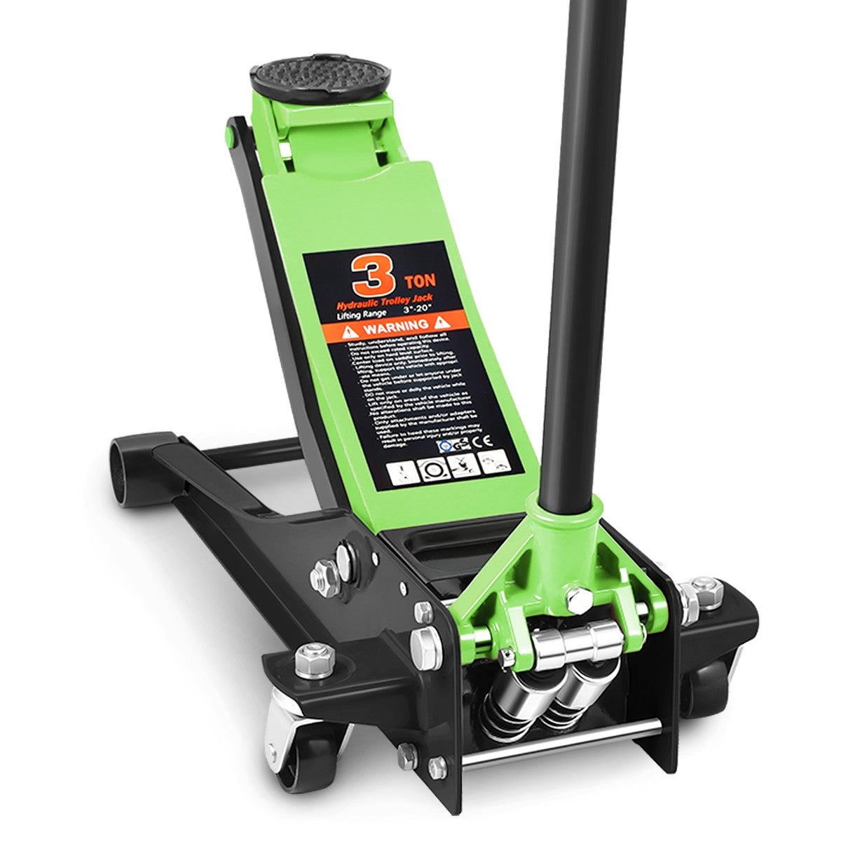 3-20 in 6000lbs Capacity Hydraulic Green Garage Jack(3 Ton ) w/Swivel