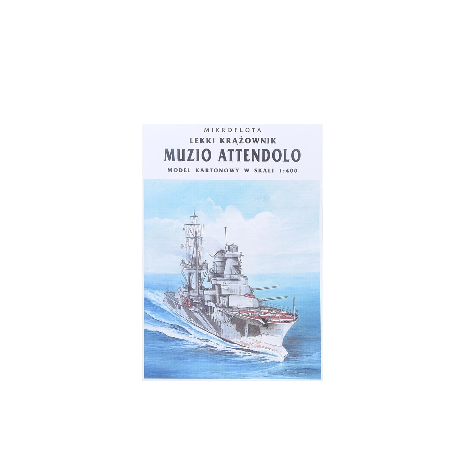 1/400 Scale Italy Muzio Attendolo Light Cruiser Paper Model Puzzle Kit