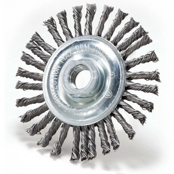 3 Pack - 4" X 5/8-11" Stringer Bead Wire Wheel | Built Supply Co