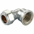 Flowflex Chrome Plated Compression Elbow 22mm