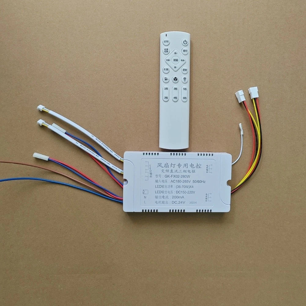 Gk-fx02-280W Inverter Fan Light With Adjustable Brightness And 2.4g