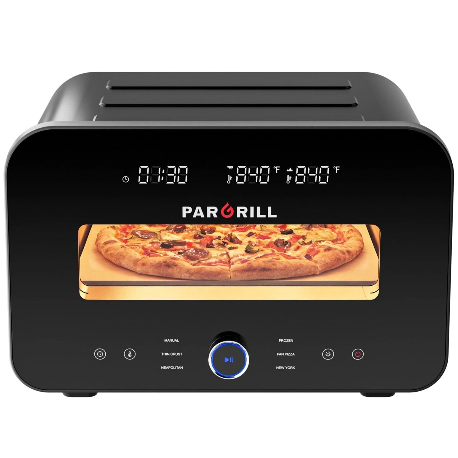 Pargrill 12" 6-in-1 High Heat Electric Pizza Oven Countertop Pizza
