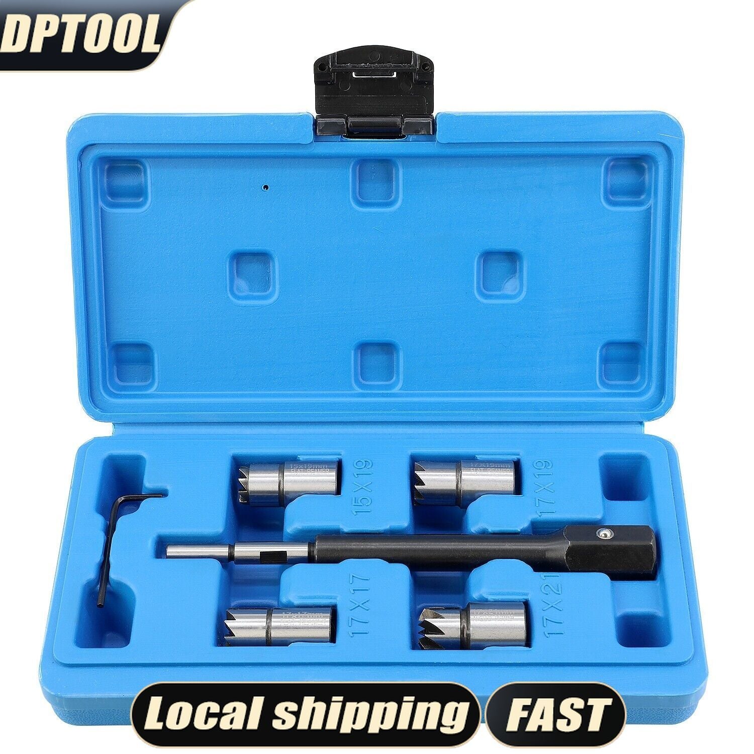 5PCS Diesel Injector Seat Cutter Cleaner Diesel Injector Set for Benz