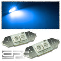 X2 11x31mm 2 Smd 5050/5055 Bright Blue Led Interior Dome/trunk
