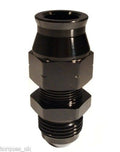 An -6 (6an An6) Straight Male to 1/4" Tube Adapter in Black
