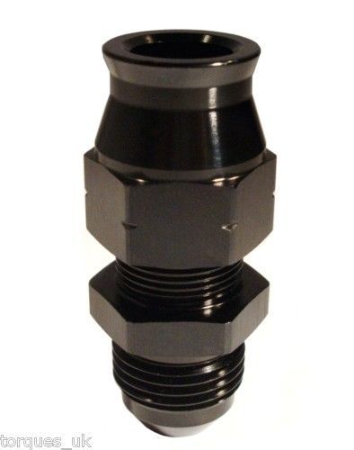 An -6 (6an An6) Straight Male to 1/4" Tube Adapter in Black