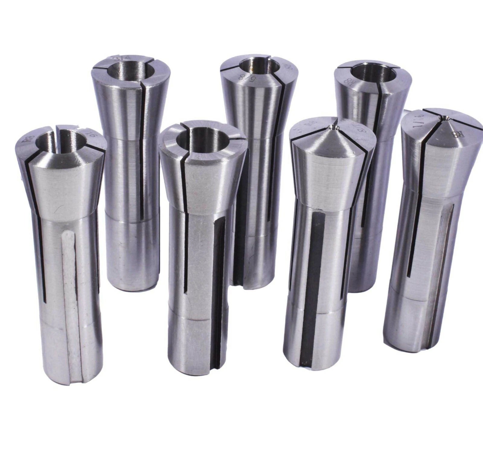 NEW 7PC 7/16 R8 COLLET 1/16 TO 3/4"  TIR0.0004" /10μm CNC MILL MACHINE USA SELL