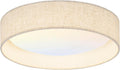 Modern Linen Led 13 Inch Ceiling Light Fixture with 24W 5cct, Flush