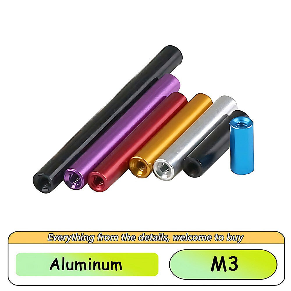 M3 Aluminum Round Studding Connector Nuts Long Nuts