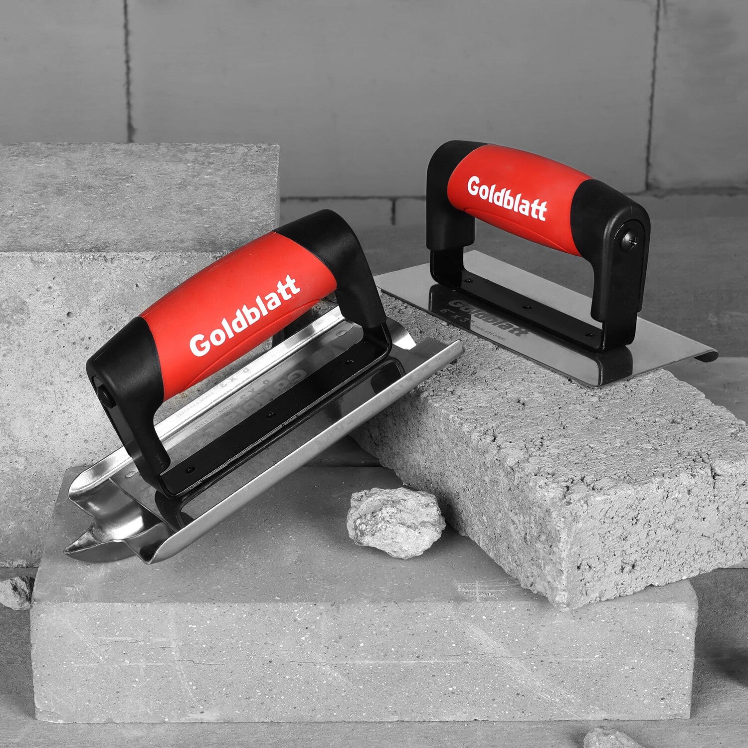 Edger 6"x3" 1/4"R Groover 6"x3" 1/2"W 1/2"D Stainless Steel Concrete