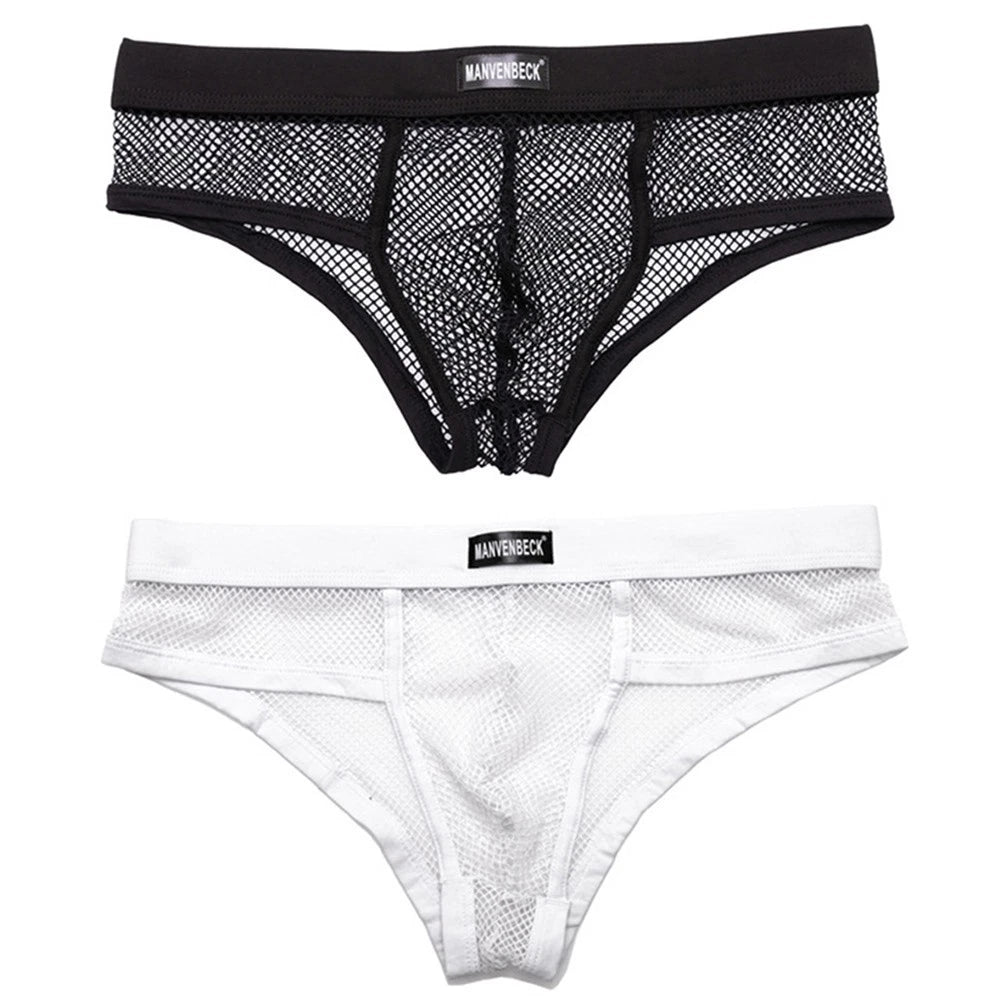 Men Mesh Underwear Breathe Low-rise Panties Brand New Underwear