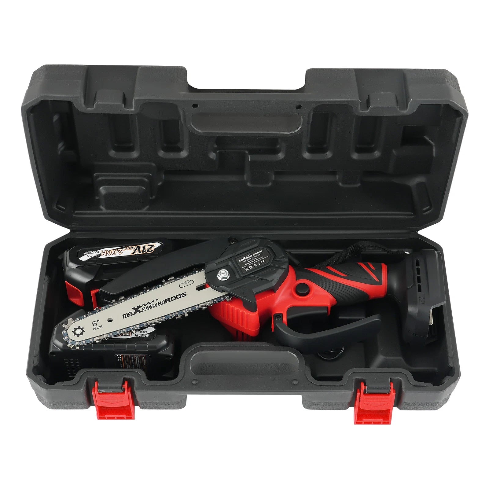Cordless for Mini Chainsaw 21V 2 Batteries Chains Wood Cutting Kit