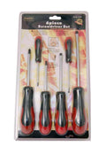 6pc Cr-V  Black Phosphate Magnet Tip Screwdriver Set Flat Ph 60,75,80,100,1<wbr/>50mm