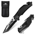 Survival Folding Pocket Knife 4.75" Tactical Knife Seatbelt Cutter
