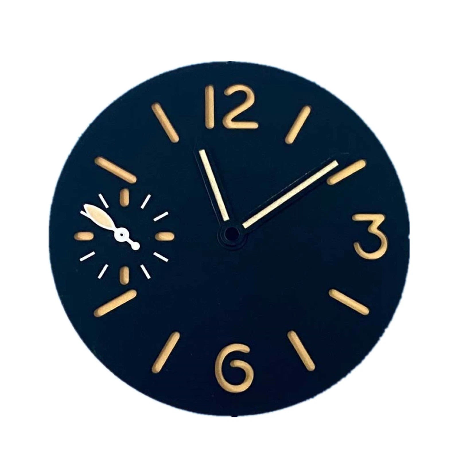 Orange Hour Mark Luminous Watch Dial Plate W/ Hands For Eta6497