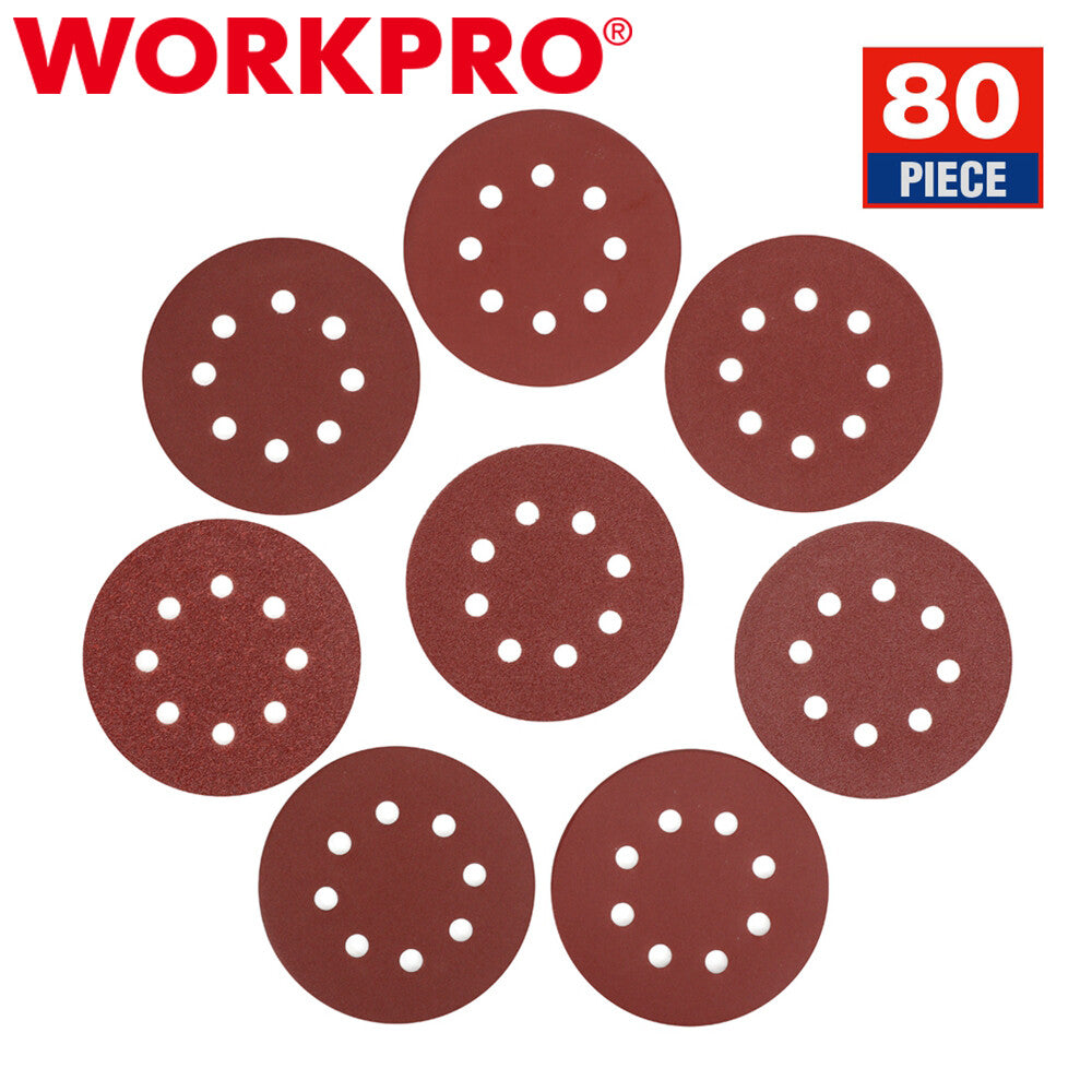 WORKPRO 80x Sanding Disc 5-INCH by WORKPRO