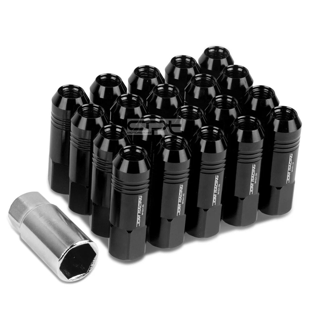 Open End M12x1.5 60mm Tall 20mm Od Black Aluminum | Built Supply Co
