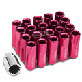 Aluminum Pink 16 Lug+4 Lock Nuts+adapter M12x1.25 | Built Supply Co