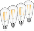 4-Pack Vintage LED Edison Bulbs 100W Equivalent 1400LM High Brightness