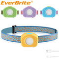 EverBrite LED Headlamp Rechargeable Kids Headlamp w/RGB Mode Adjustable Headband