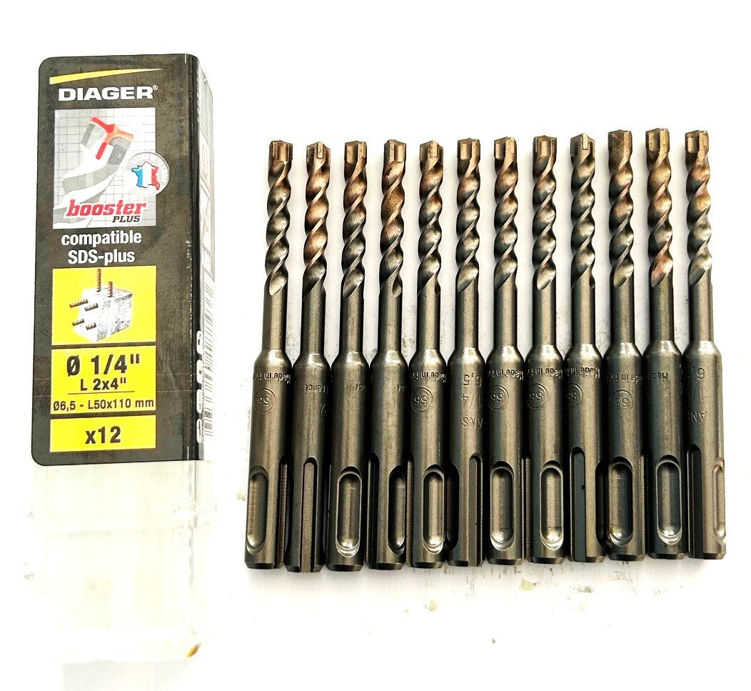 Diager Booster 1/4" SDS Plus Drill Bits