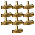 XFITTING 1" x 3/4" x 1/2" Pex B Tee Brass Fittings