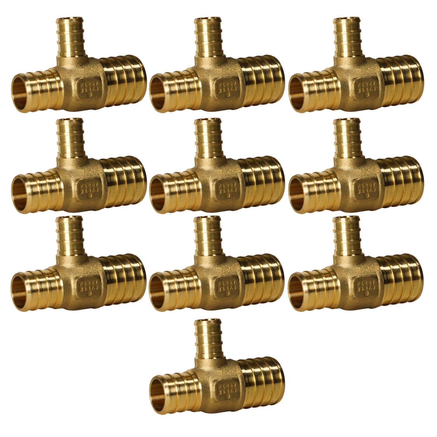 XFITTING 1" x 3/4" x 1/2" Pex B Tee Brass Fittings