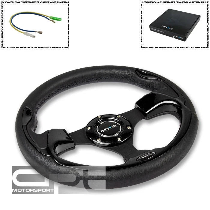 Nrg 320mm 6-hole Racing Steering Wheel Black | Built Supply Co