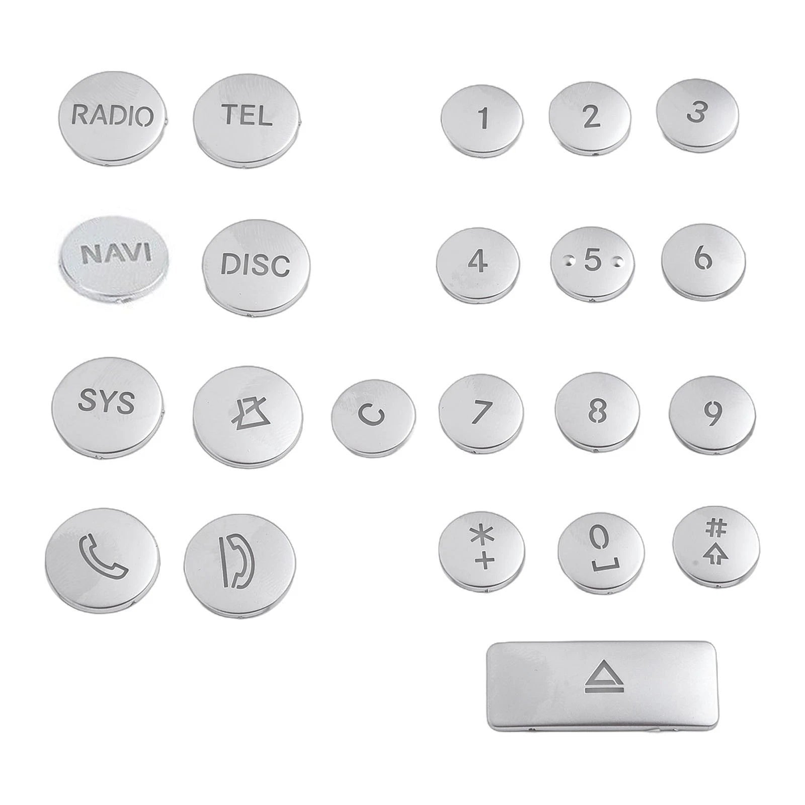 Stylish Silver Cd Panel Button Trim For Benz C Class W204 Glk X204