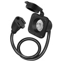15 Amp 125V Ac Power Inlet Port Plug With Integrated 18" Extension