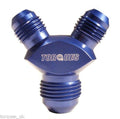 AN-10 (10AN) To 2 x AN -8 (8AN AN8) Billet Aluminium Y Block Adapter