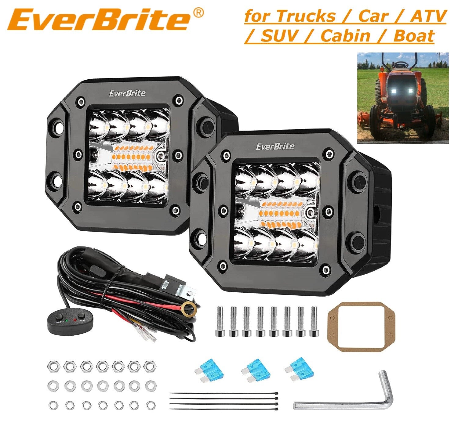 EverBrite 2-PK LED Light Pods by EverBrite
