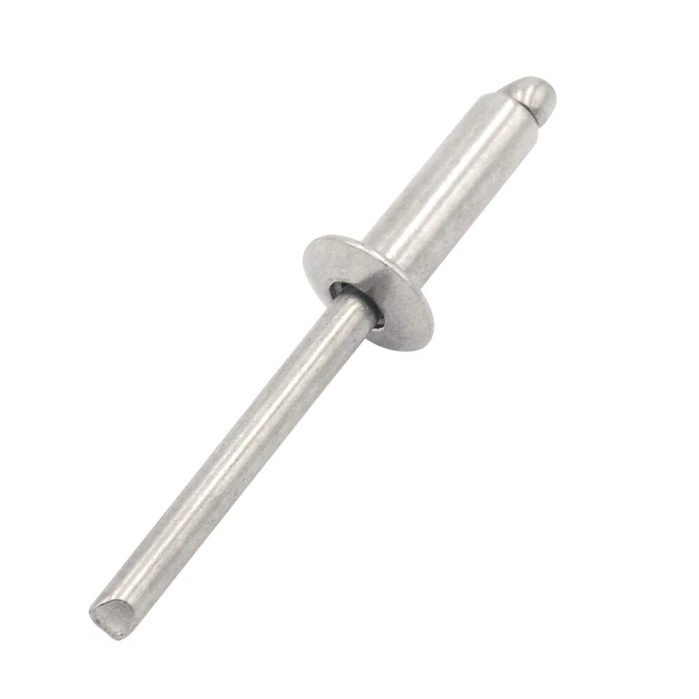 100pcs M4.8 Diameter ALL Stainless Steel Open End Domed Head Blind Pop Rivets