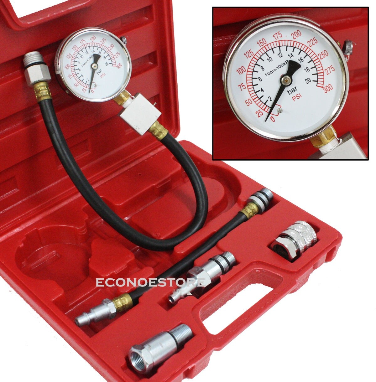 Gasoline Engine Compression Tester Gauge Kit by Unbranded