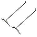 10" Slatwall Hook Panel Display Hooks, 1/4" Thickness Metal, Chrome -