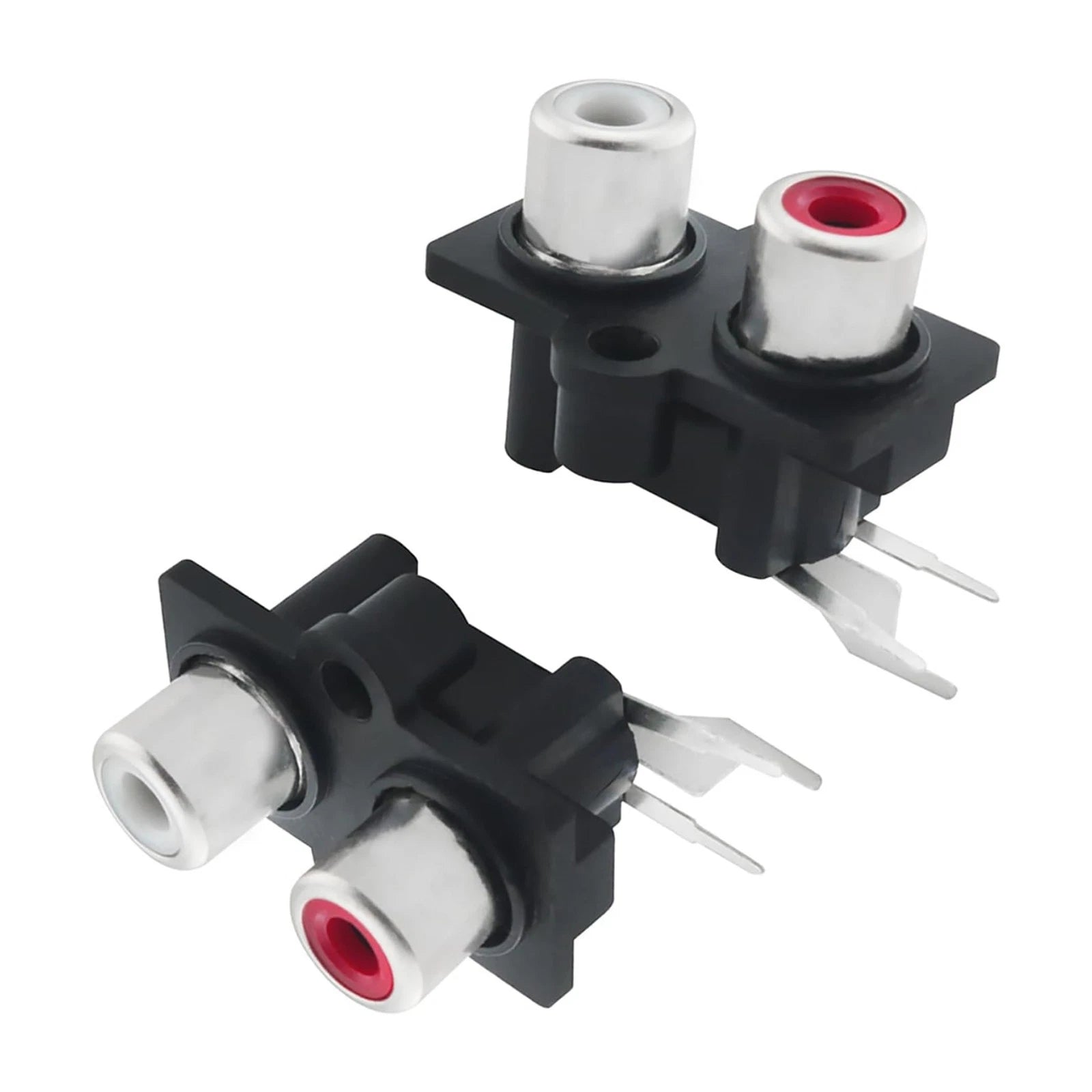 New Rca Female Jack 3-pin Panel Mount Connector For Speaker, Tv, And