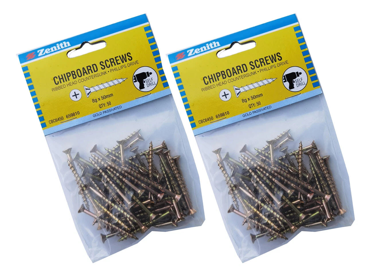 2x50pc 8gx50mm Zenith Countersunk Rib Head | Built Supply Co
