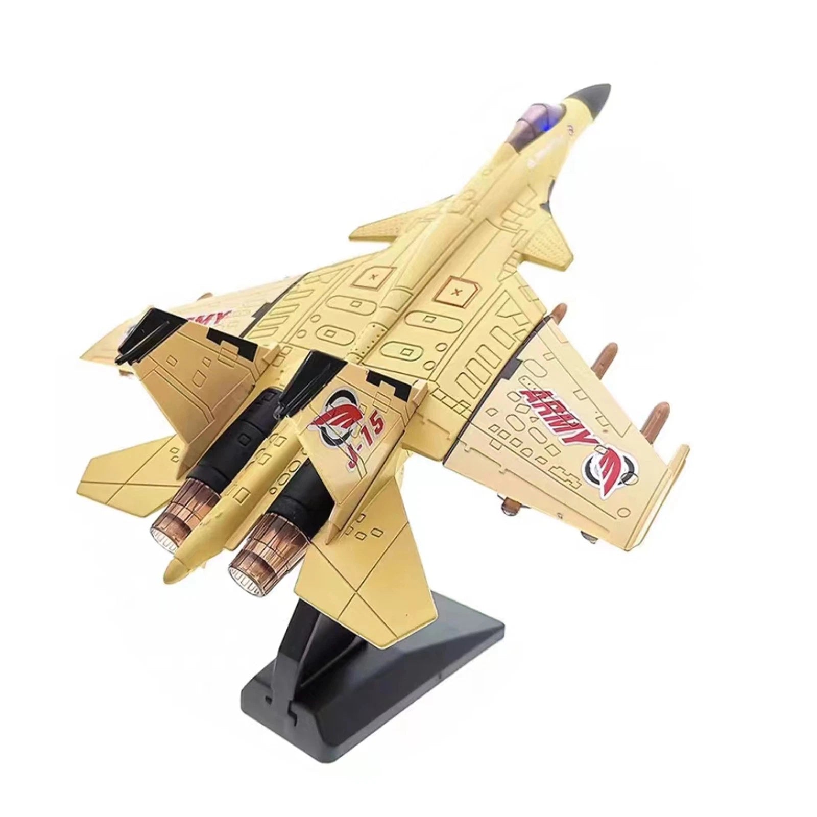1:100 J-15 Alloy Fighter Aircraft Sound Light Pull Back Military