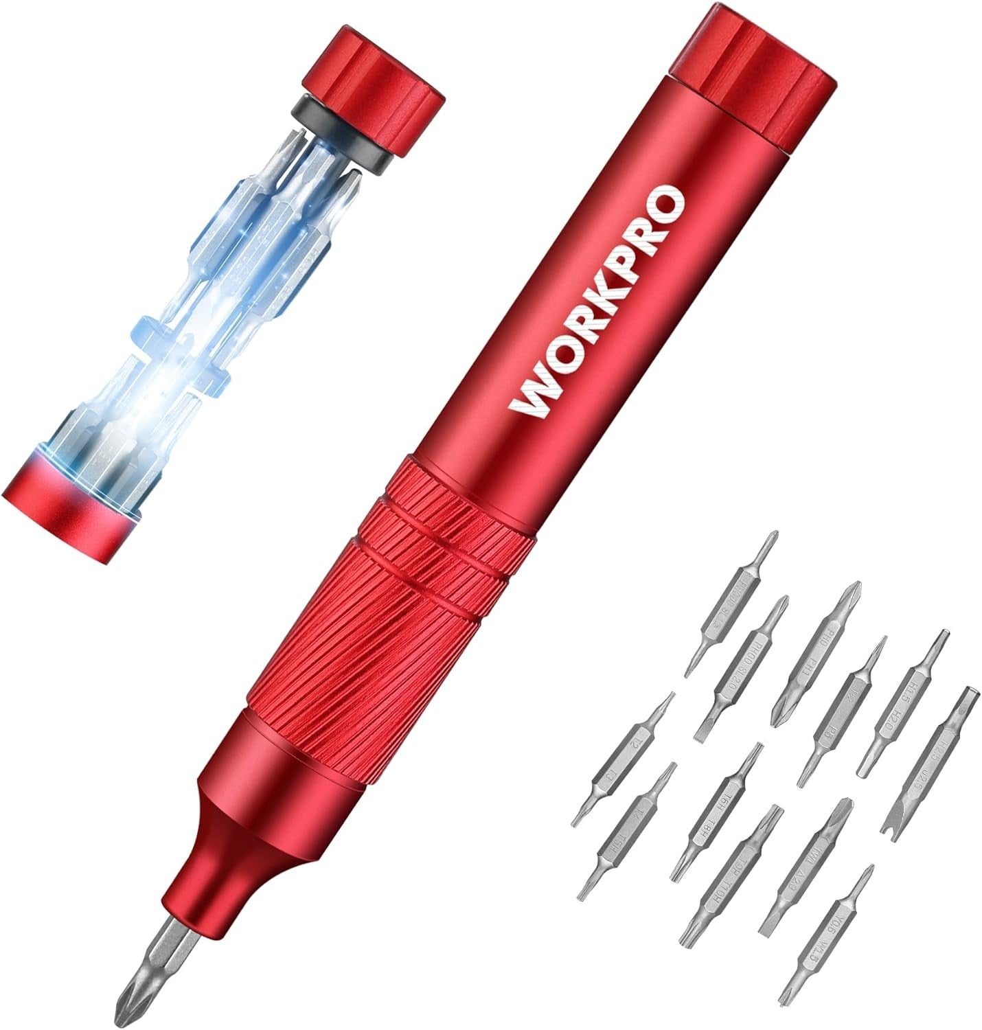WORKPRO Mini Magnetic Screwdriver Set 24 in 1 Multi Bit S2 Steel