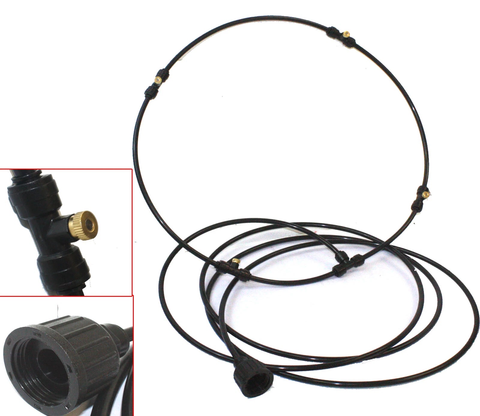 Outdoor Fan Misting Cooler Water Kit 4 Warehouse Garden Greenhouse