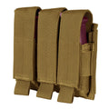 Hook And Loop Tactical Triple Multi-purpose Modular Mag Pouch - Coyote