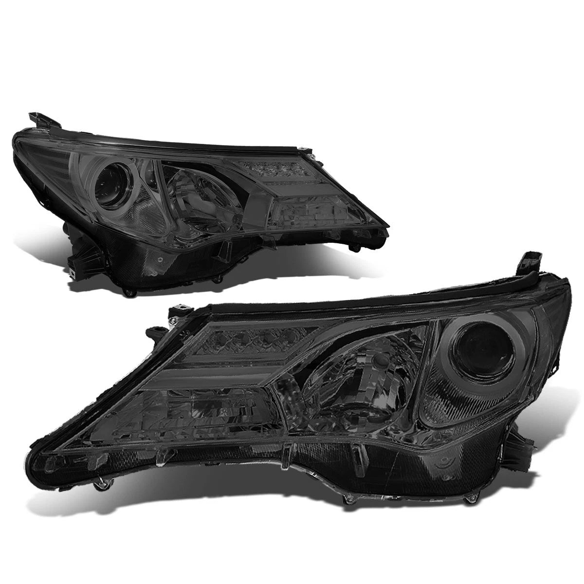 Fit 2013-2015 Toyota Rav4 Pair Smoked Housing Clear | Built Supply Co