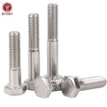 Hexagon Head Bolts Part Threaded Hex Bolt Screw 304 Stainless Steel