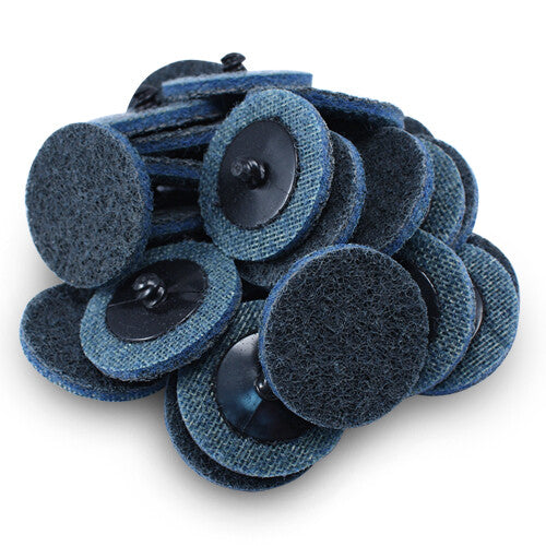 100 Pack- 2" Roloc Surface Conditioning Discs Fine - Blue Quick Change